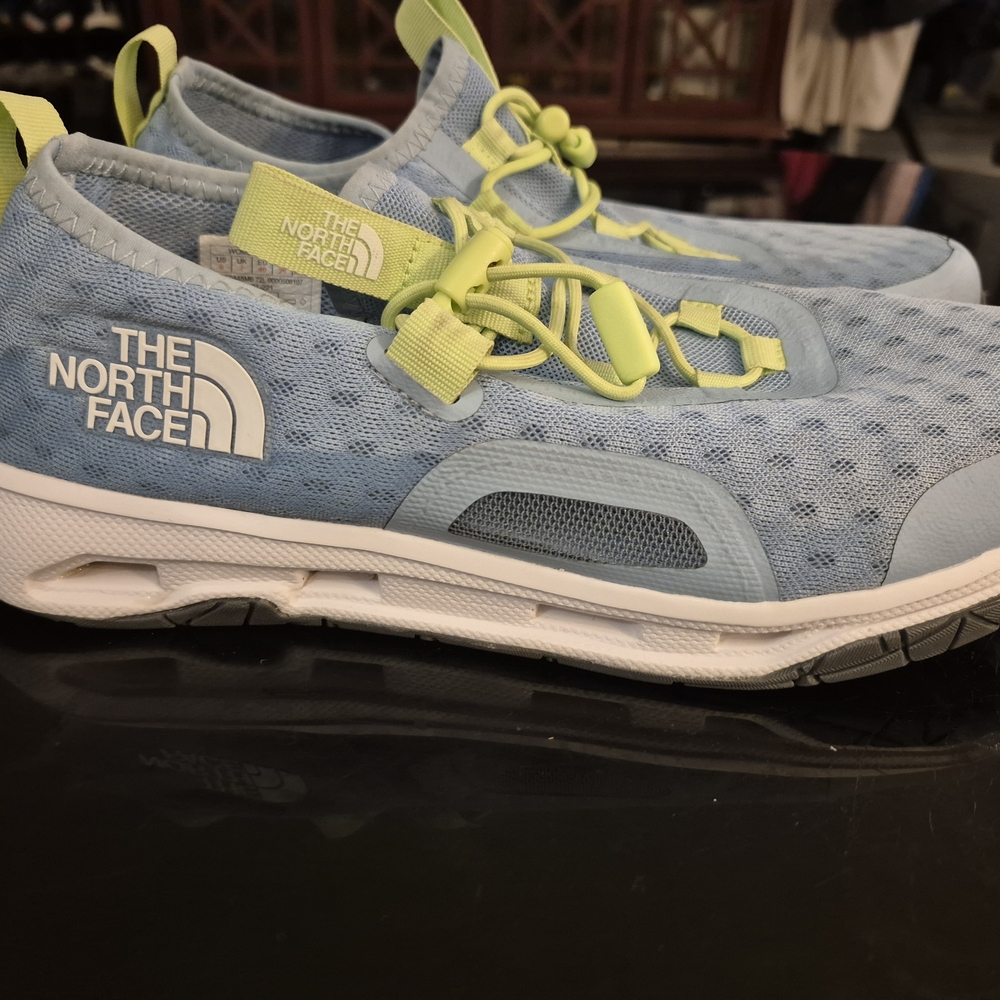 The North Face Blue and Yellow Athletic Shoes